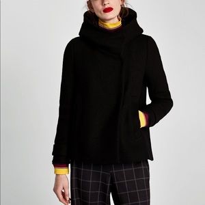 Coat with Wrap Collar